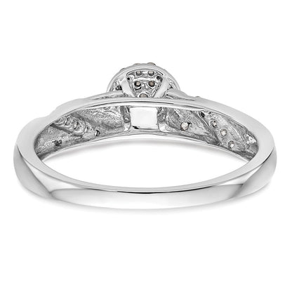 14K Weißgold Verlobungsring mit Cluster aus laborgezüchteten Diamanten, VS/SI+ G+, Trio-Fassung