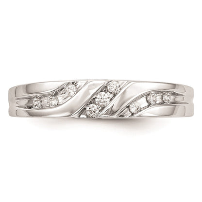 14K Weißgold Herren-Trauring-Set mit natürlichen Diamanten, dreiteilig