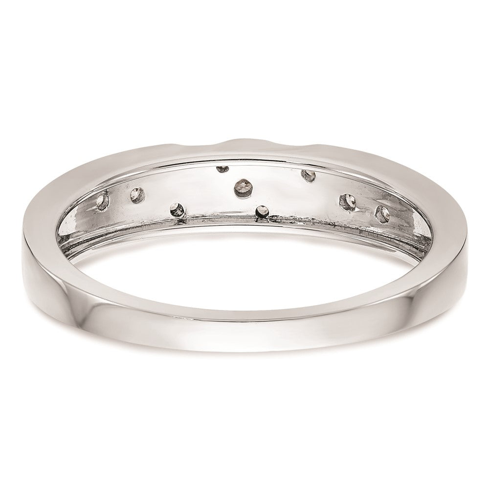 14K Weißgold Herren-Trauring-Set mit natürlichen Diamanten, dreiteilig