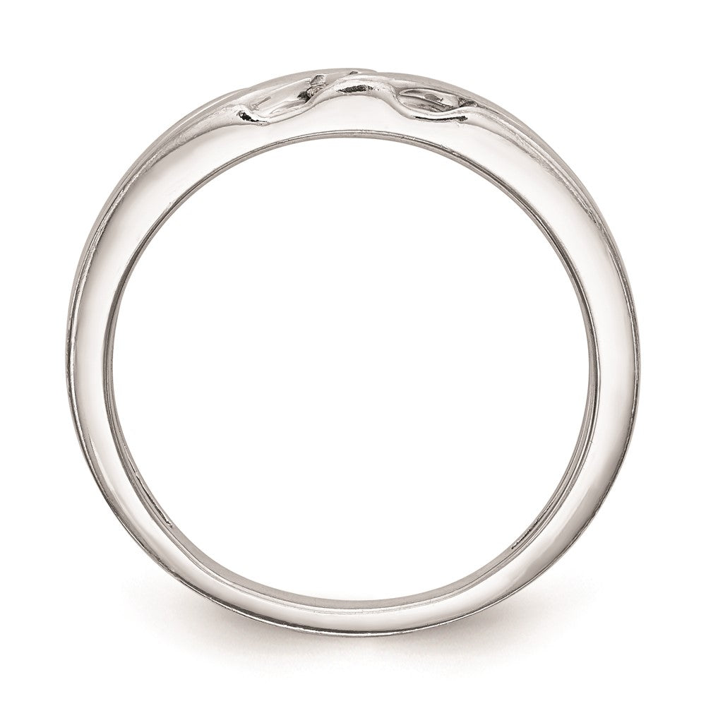 14K Weißgold Trio-Damenring-Set mit natürlichen Diamanten, komplett