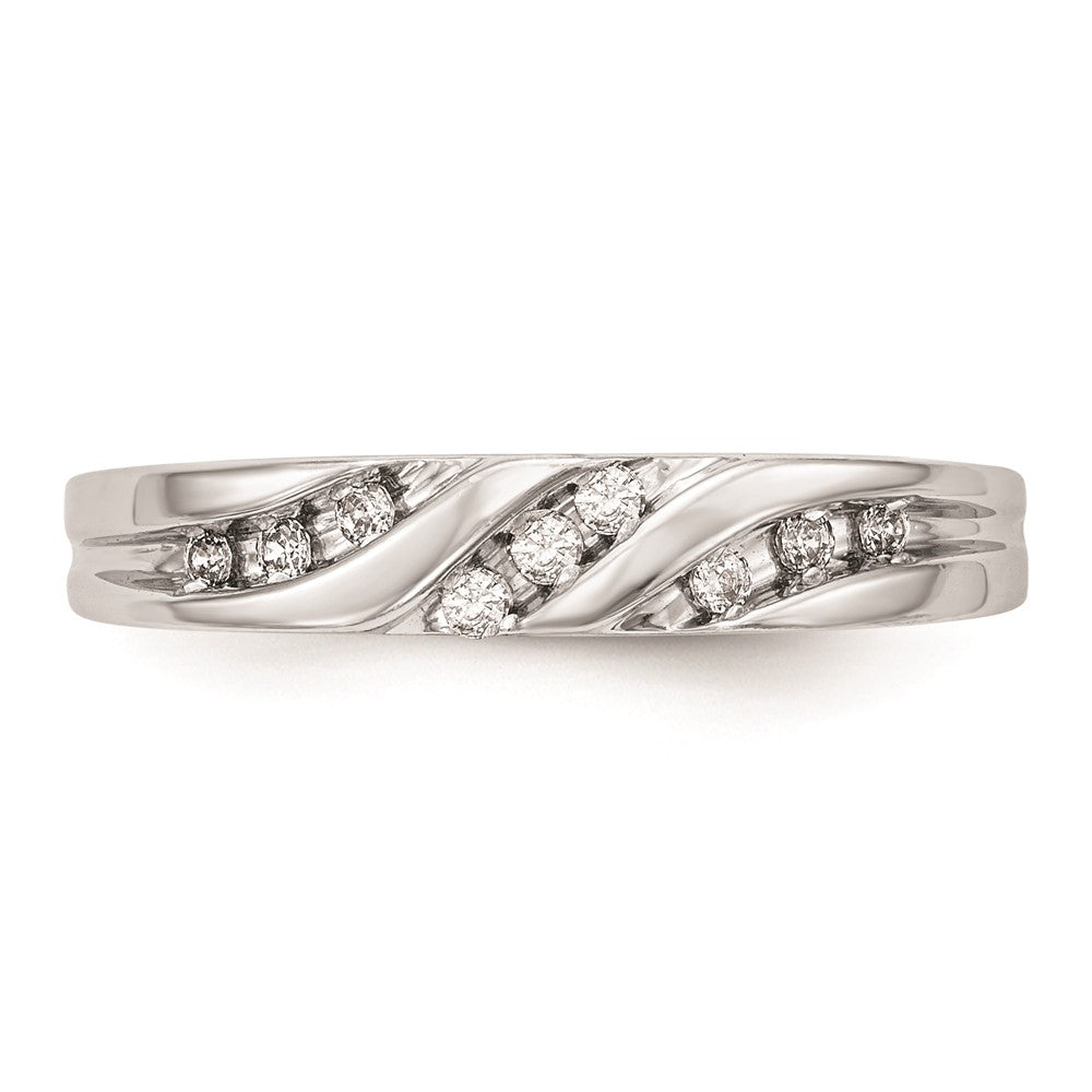 14K Weißgold Trio-Damenring-Set mit natürlichen Diamanten, komplett