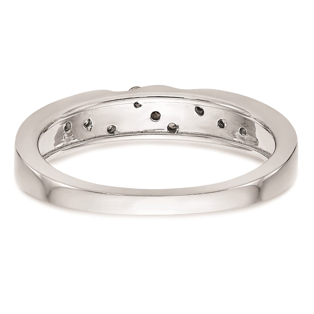 14K Weißgold Trio-Damenring-Set mit natürlichen Diamanten, komplett