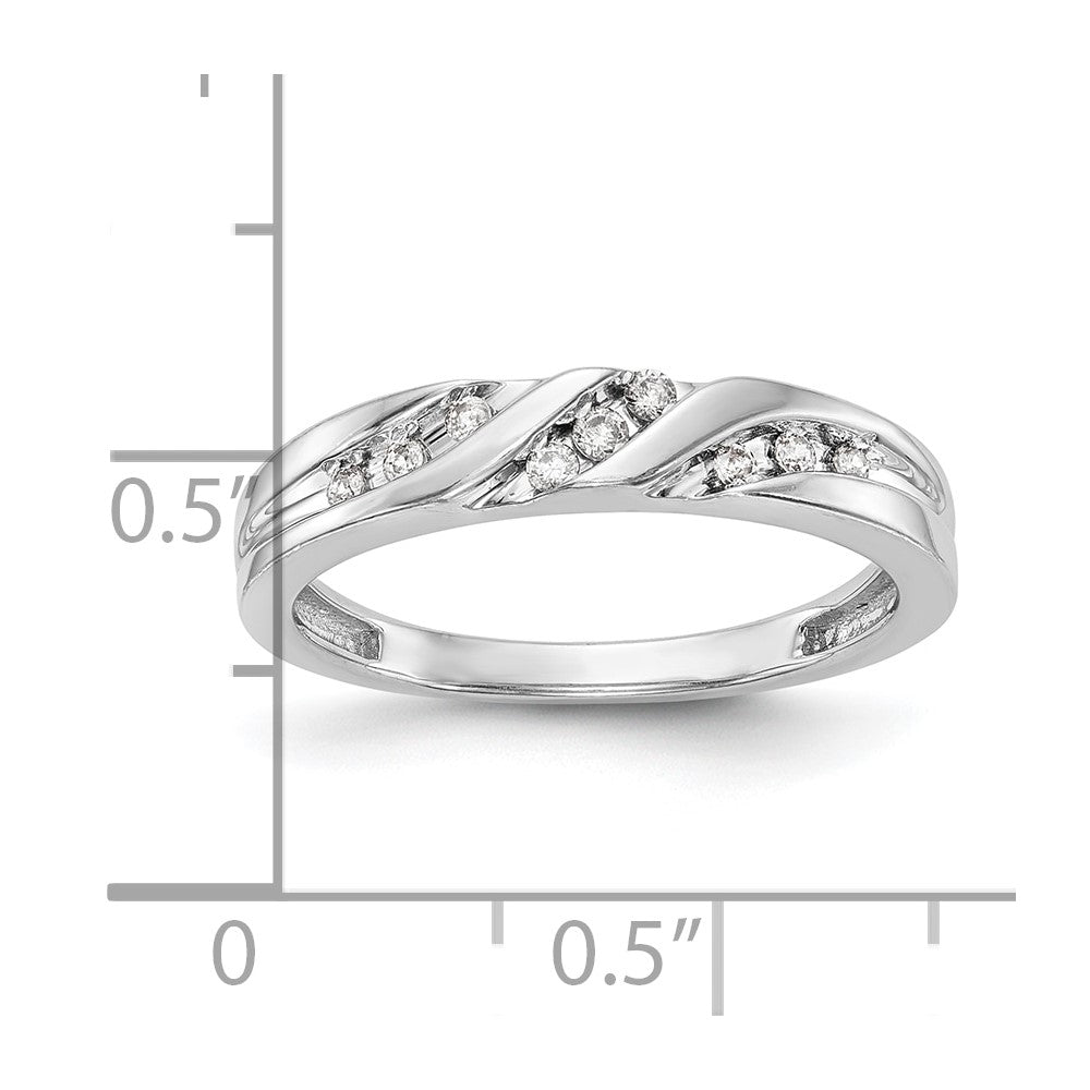14K Weißgold Trio-Damenring-Set mit natürlichen Diamanten, komplett