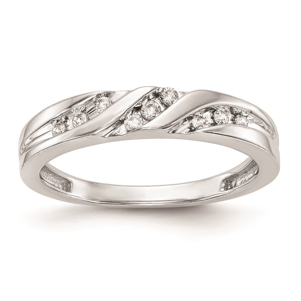 14K Weißgold Trio-Damenring-Set mit natürlichen Diamanten, komplett
