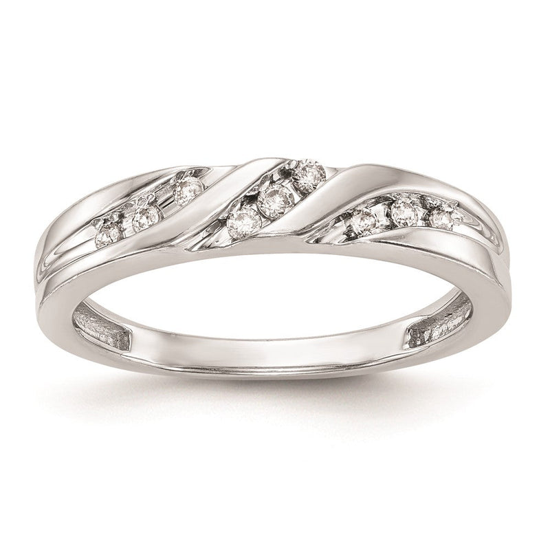 14K Weißgold Trio-Damenring-Set mit natürlichen Diamanten, komplett
