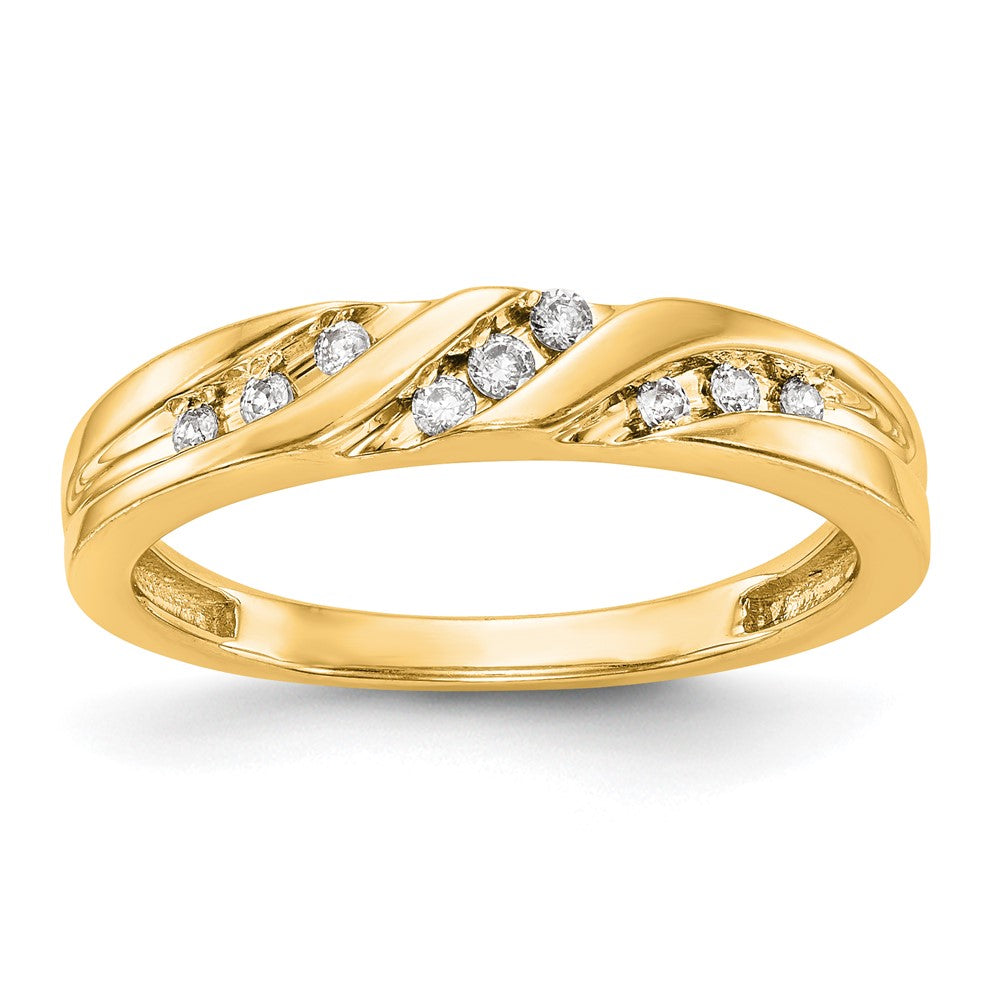 14K Gelbgold Komplett Diamant Trio Damen Ehering