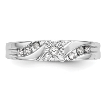 Verlobungsring-Trio aus 14K Weißgold mit Diamanten, komplett besetzt