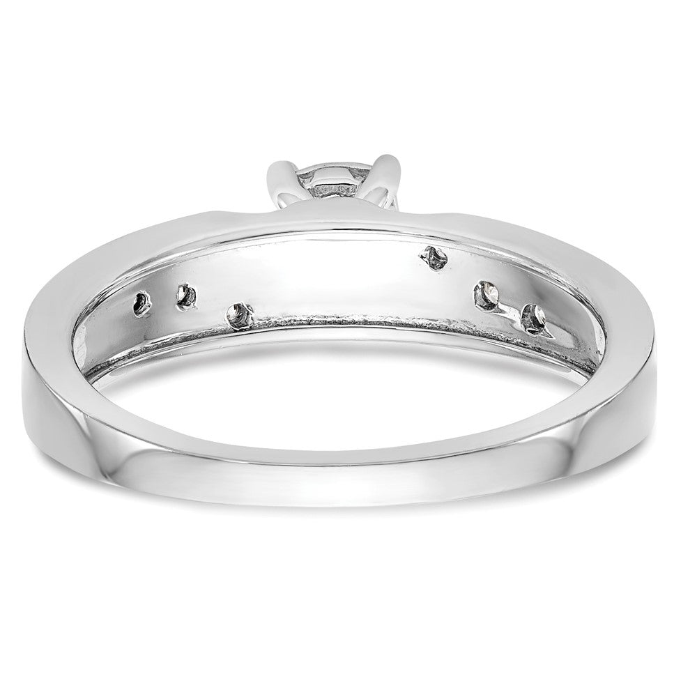 Verlobungsring-Trio aus 14K Weißgold mit Diamanten, komplett besetzt