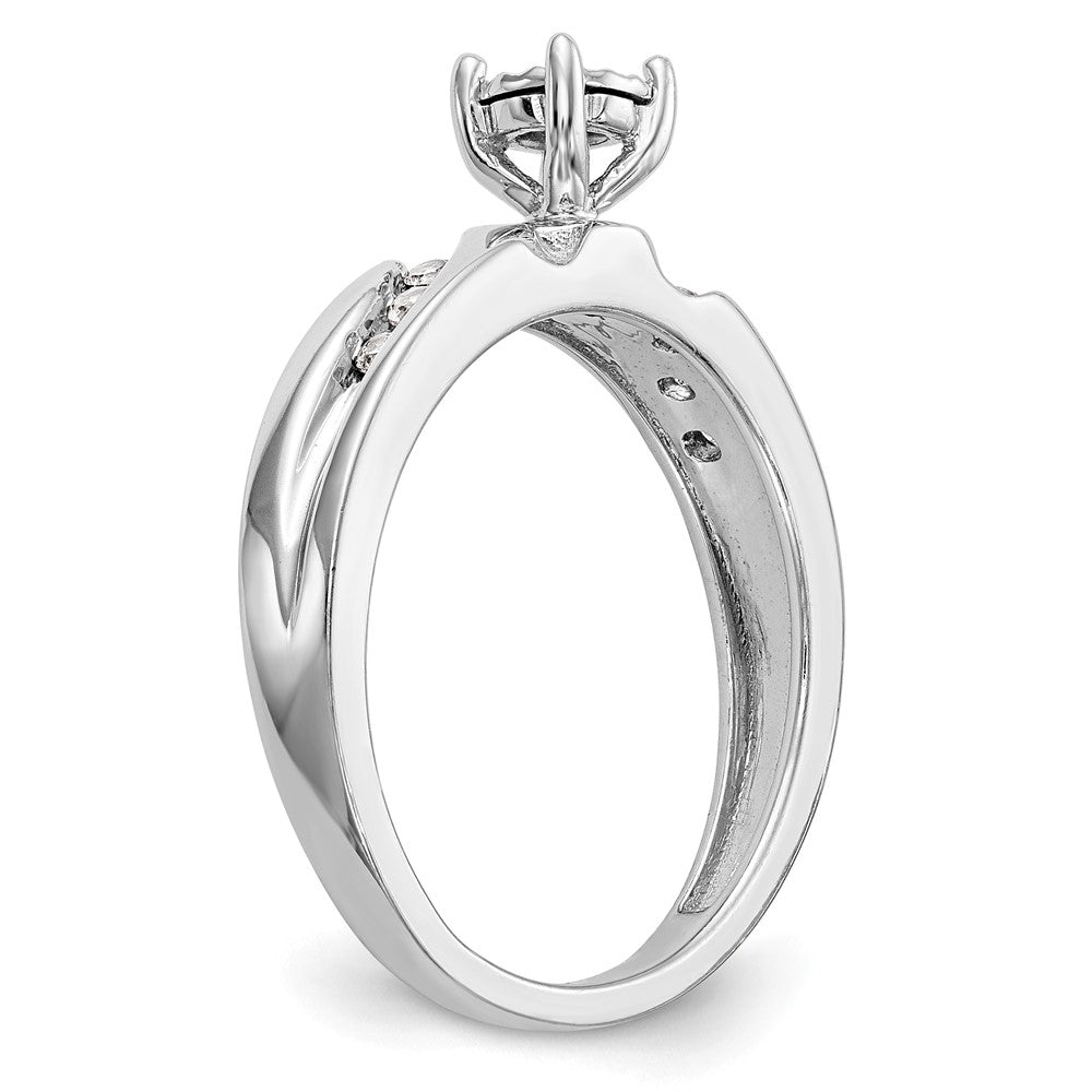 Verlobungsring-Trio aus 14K Weißgold mit Diamanten, komplett besetzt