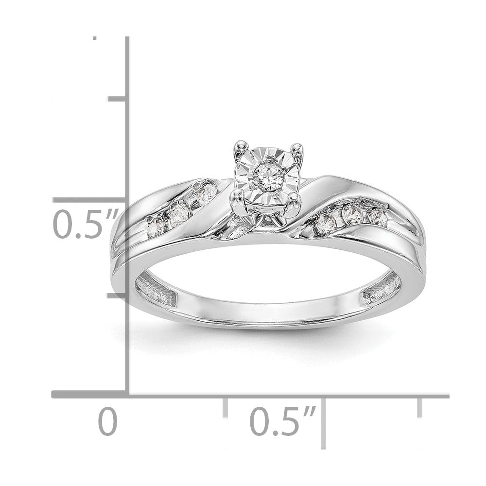 Verlobungsring-Trio aus 14K Weißgold mit Diamanten, komplett besetzt