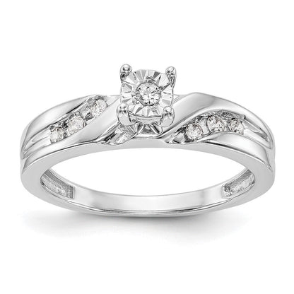 Verlobungsring-Trio aus 14K Weißgold mit Diamanten, komplett besetzt