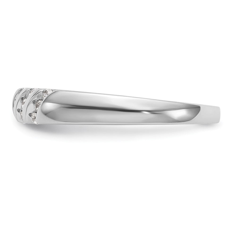 14K Weißgold Diamant-Trauring-Set für Damen mit natürlichen Diamanten, 0,144 ct Gesamtgewicht