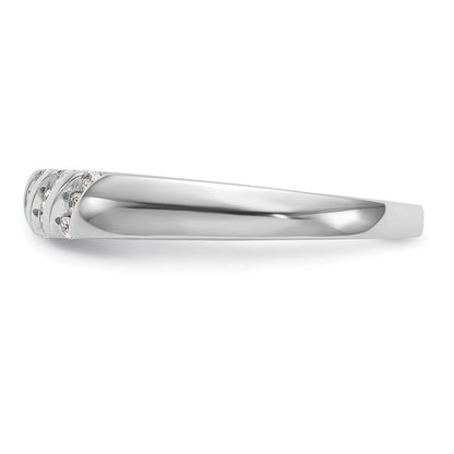 14K Weißgold Diamant-Trauring-Set für Damen mit natürlichen Diamanten, 0,144 ct Gesamtgewicht