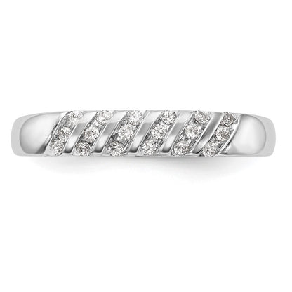 14K Weißgold Diamant-Trauring-Set für Damen mit natürlichen Diamanten, 0,144 ct Gesamtgewicht