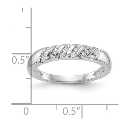 14K Weißgold Diamant-Trauring-Set für Damen mit natürlichen Diamanten, 0,144 ct Gesamtgewicht