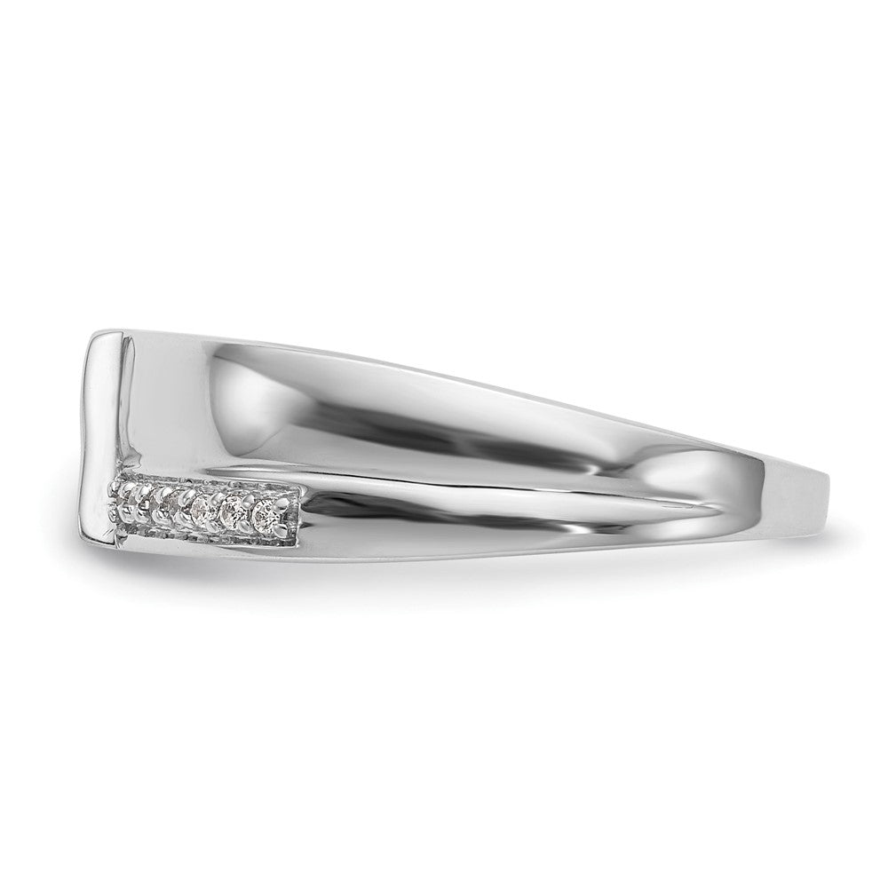 14K Weißgold Trauring-Trio-Set für Damen mit natürlichen Diamanten