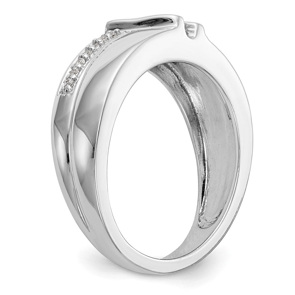 14K Weißgold Trauring-Trio-Set für Damen mit natürlichen Diamanten