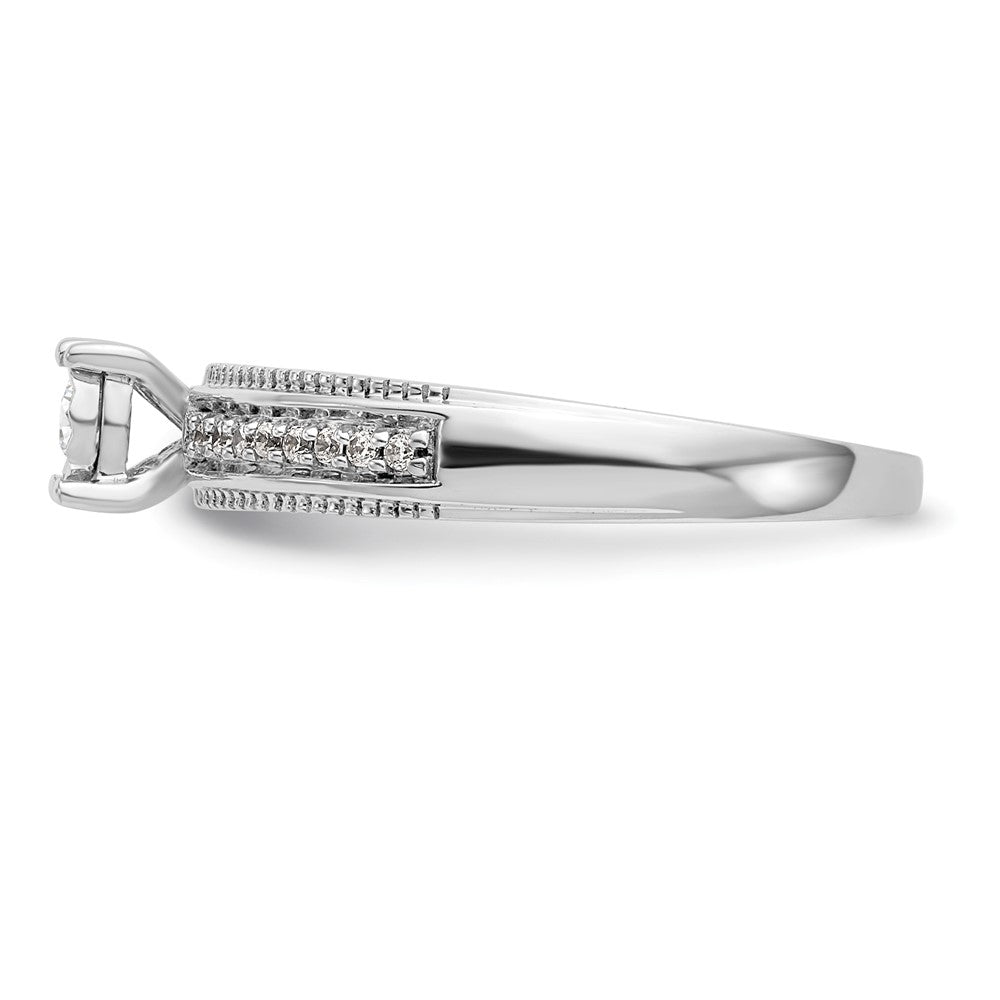 14K Weißgold Diamant-Trio Verlobungsring-Set