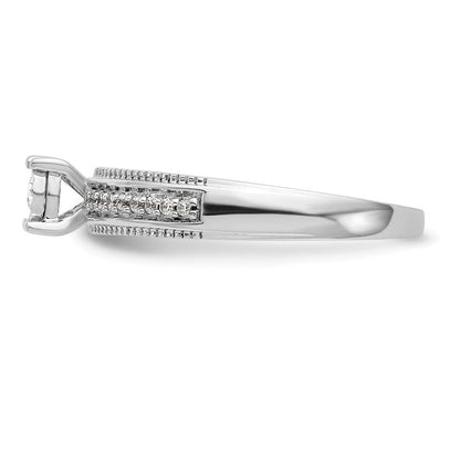 14K Weißgold Diamant-Trio Verlobungsring-Set