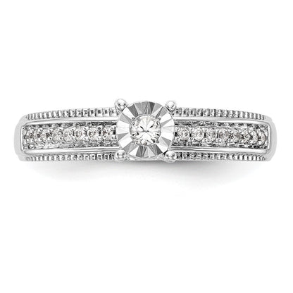 14K Weißgold Diamant-Trio Verlobungsring-Set
