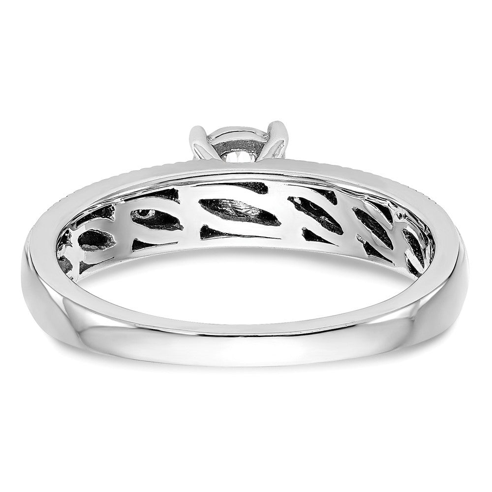 14K Weißgold Diamant-Trio Verlobungsring-Set
