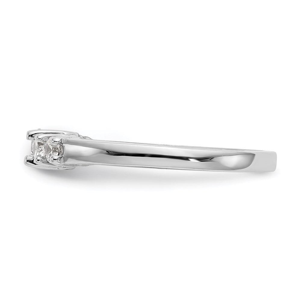 14K Weißgold Ehering mit 5 natürlichen Diamanten, 0,5 ct. Gesamtgewicht