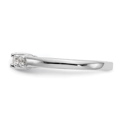 14K Weißgold Ehering mit 5 natürlichen Diamanten, 0,5 ct. Gesamtgewicht