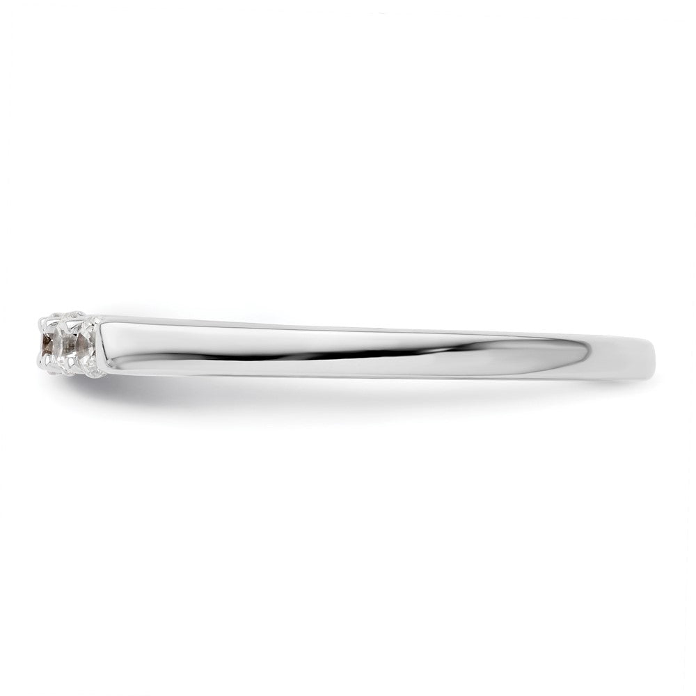 14K Weißgold Ehering mit 5 natürlichen Diamanten