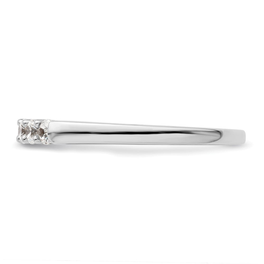 14K Weißgold Ehering mit 5 natürlichen Diamanten