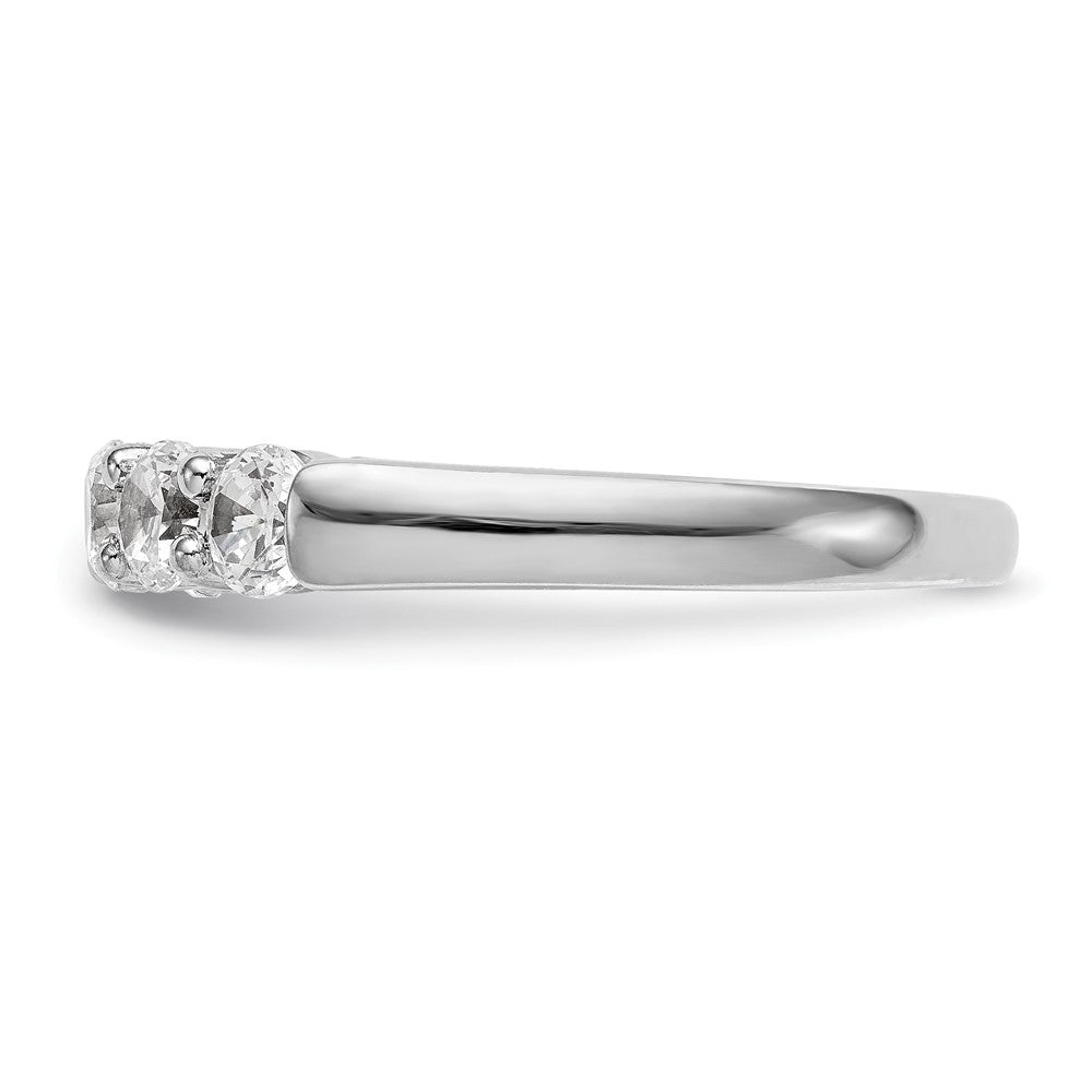 14K Weißgold Ehering mit 5 natürlichen Diamanten