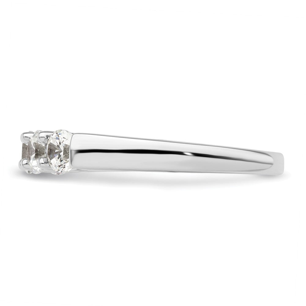 14K Weißgold Diamant-Ring mit 5 Steinen