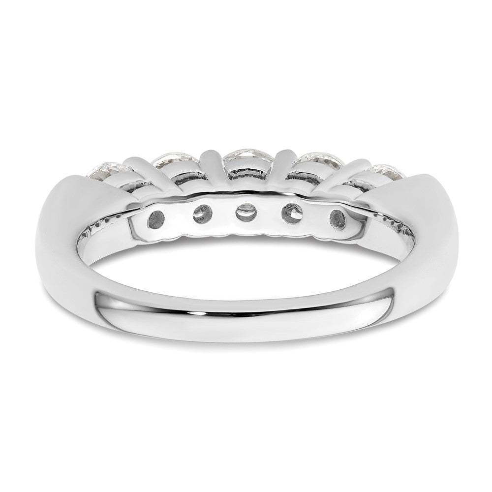 14K Weißgold Diamant-Ring mit 5 Steinen