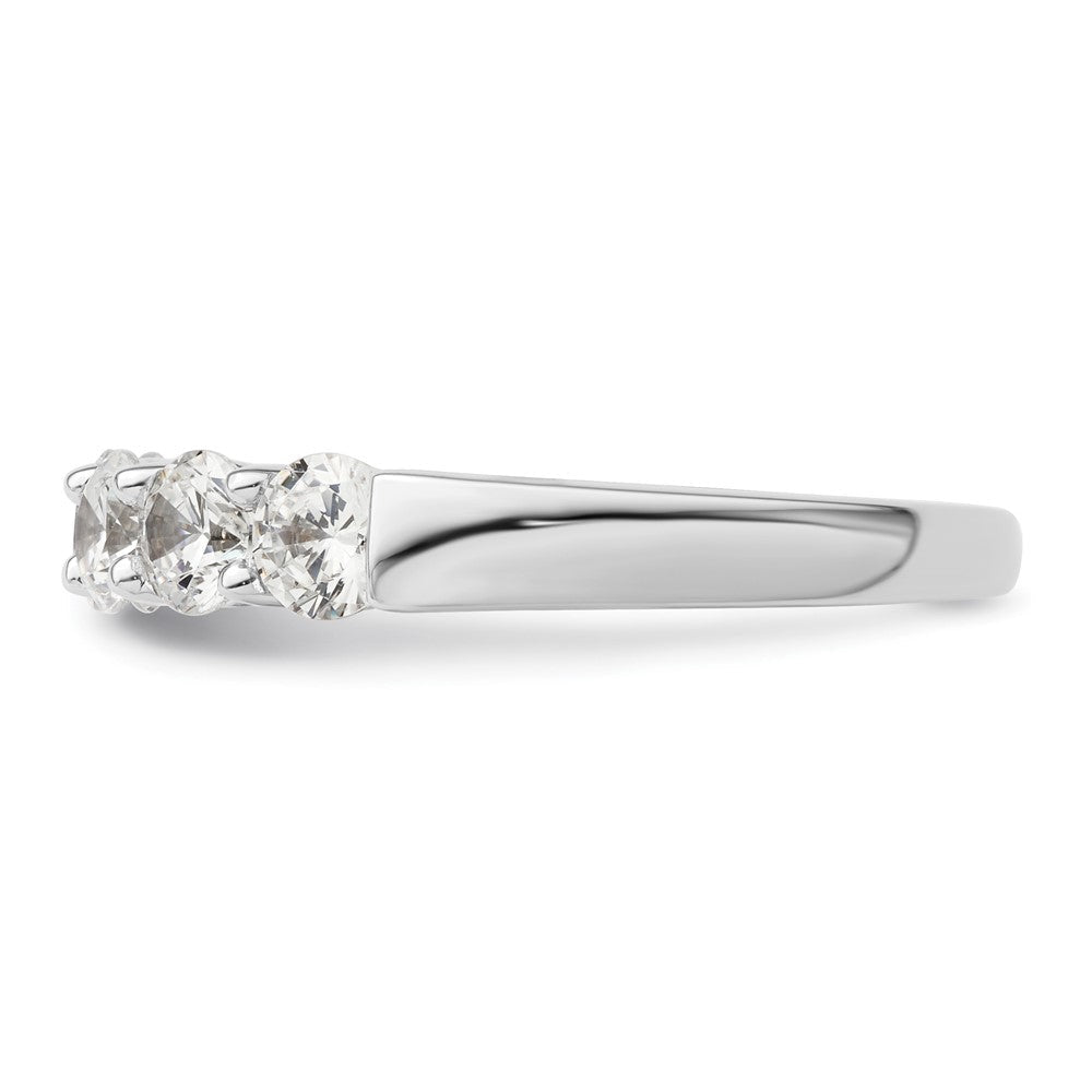 14K Weißgold Ehering mit 5 natürlichen Diamanten