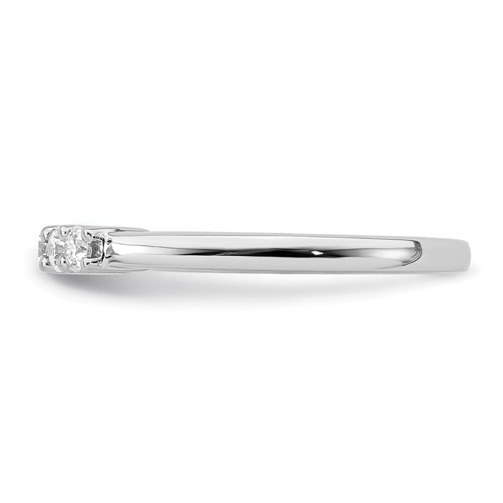 14K Weißgold Ehering mit 5 natürlichen Diamanten