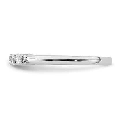 14K Weißgold Ehering mit 5 natürlichen Diamanten