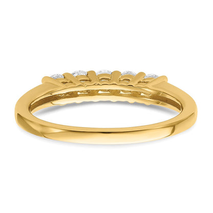 14K Gelbgold 5-stone Diamant Ehering Ring