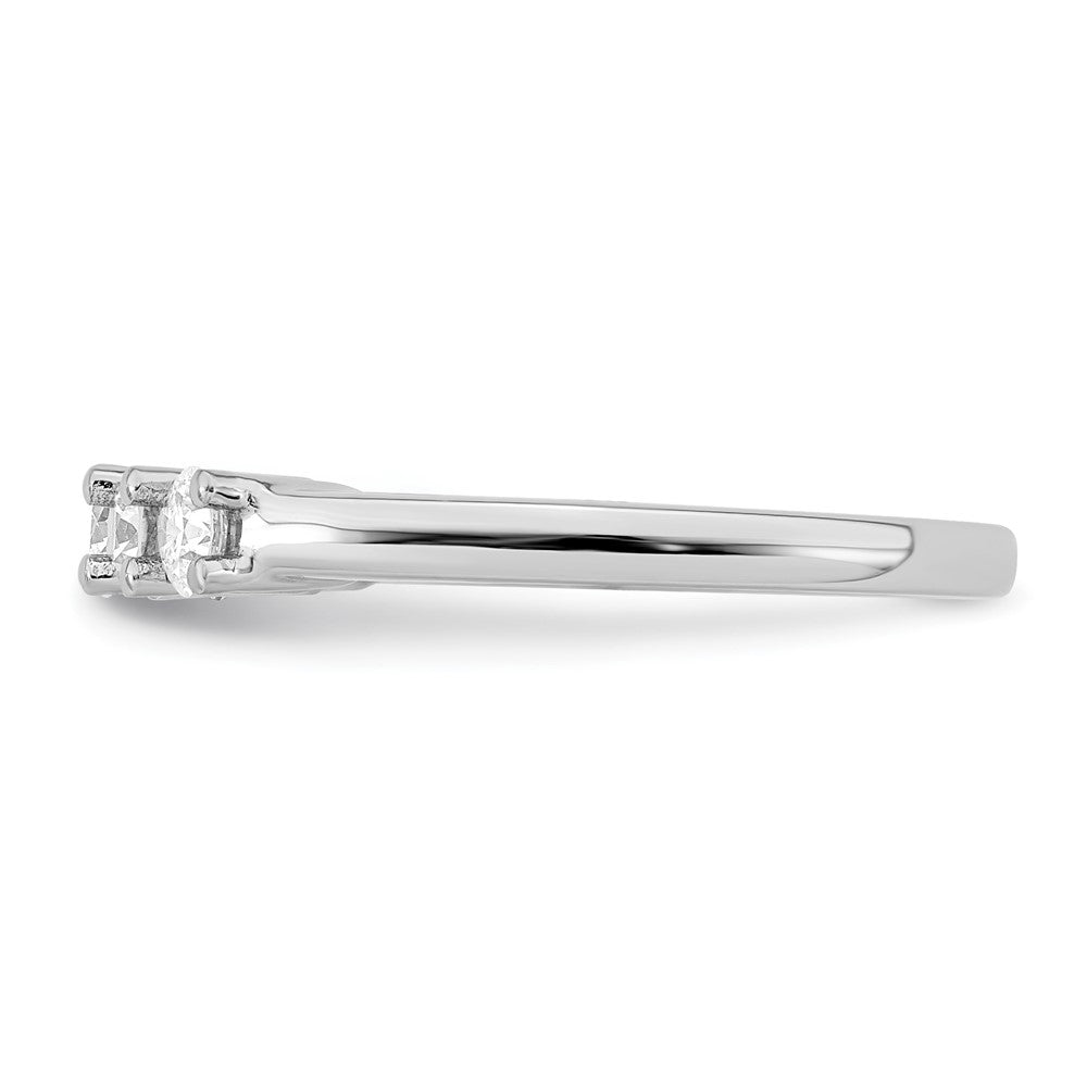 14K Weißgold 5-stone Shared Krappen 3/4 Karat Rund Komplett Diamant Ehering Ring