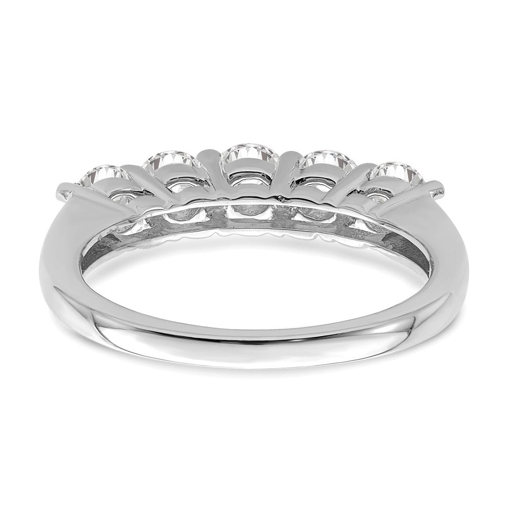 14K Weißgold 5-stone Shared Krappen 1.25 Karat Rund Komplett Diamant Ehering Ring