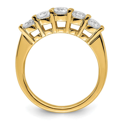 True Origin 14K 1 1/3 Karat Im Labor Gezüchtet Diamant Vs/si D E F 5 Stein Ring