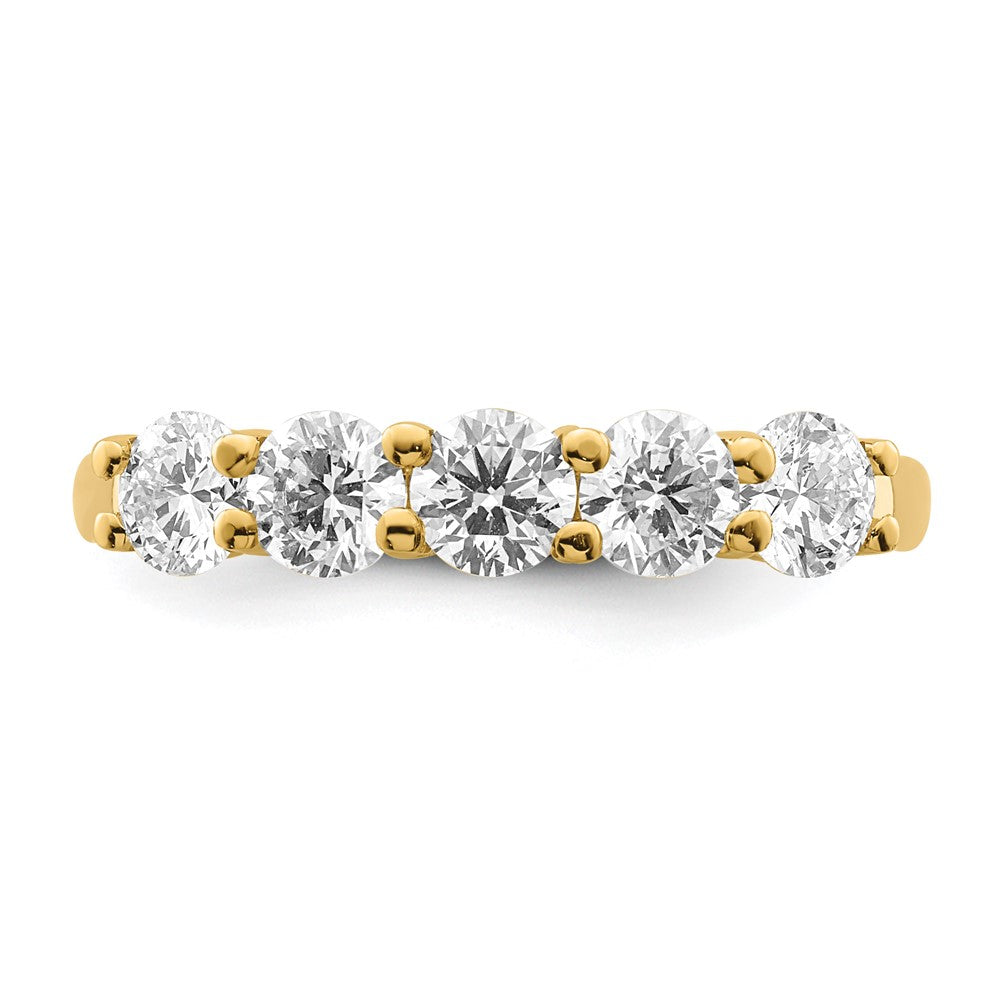 True Origin 14K 1 1/3 Karat Im Labor Gezüchtet Diamant Vs/si D E F 5 Stein Ring