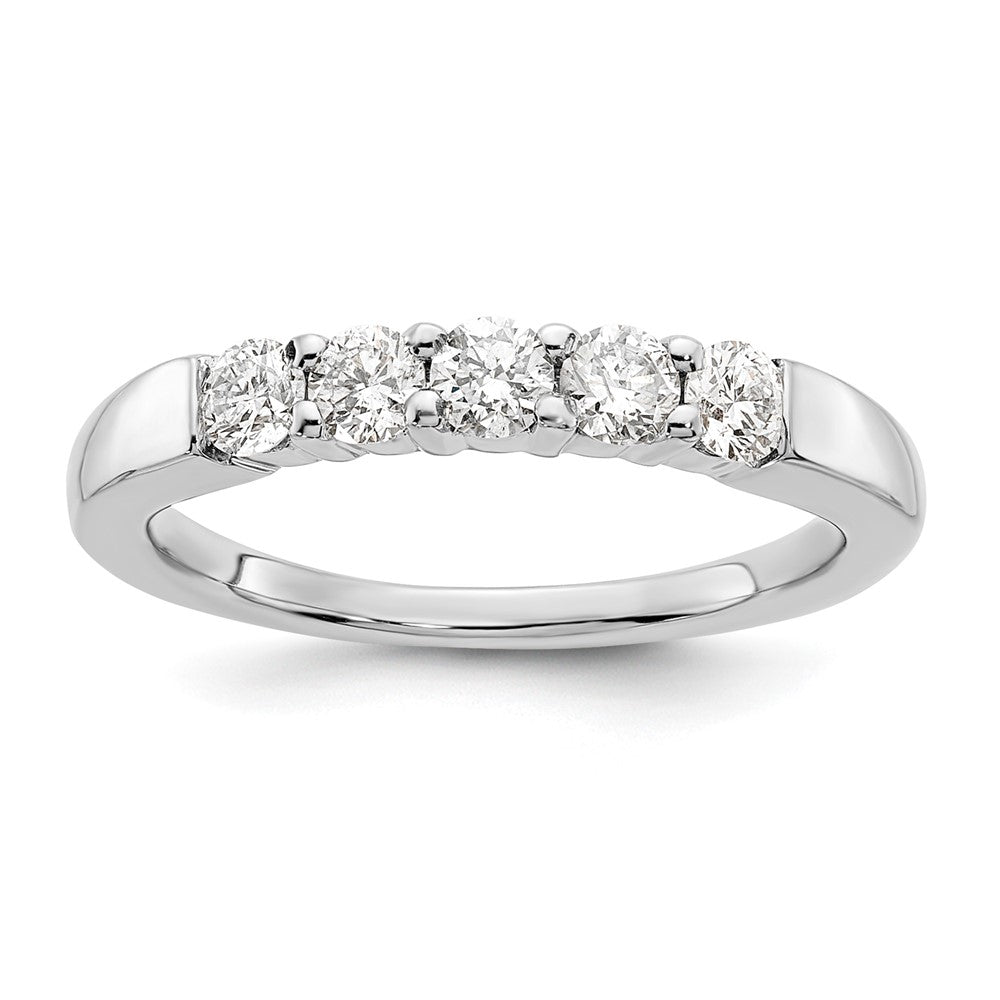 14K Weißgold Fünf-Stein Fashion-Ring mit 0,5 ct. im Labor gezüchteten Diamanten VS/SI+ G+