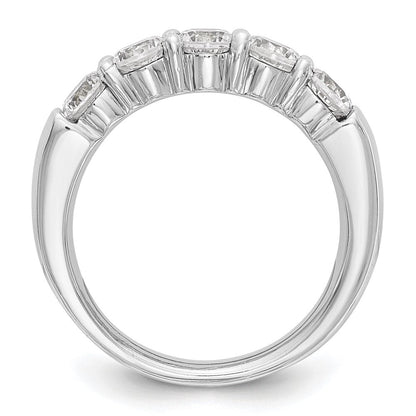 14K Weißgold Fünf-Stein-Modering mit 1 ct. im Labor gezüchteten Diamanten, VS/SI+ G+
