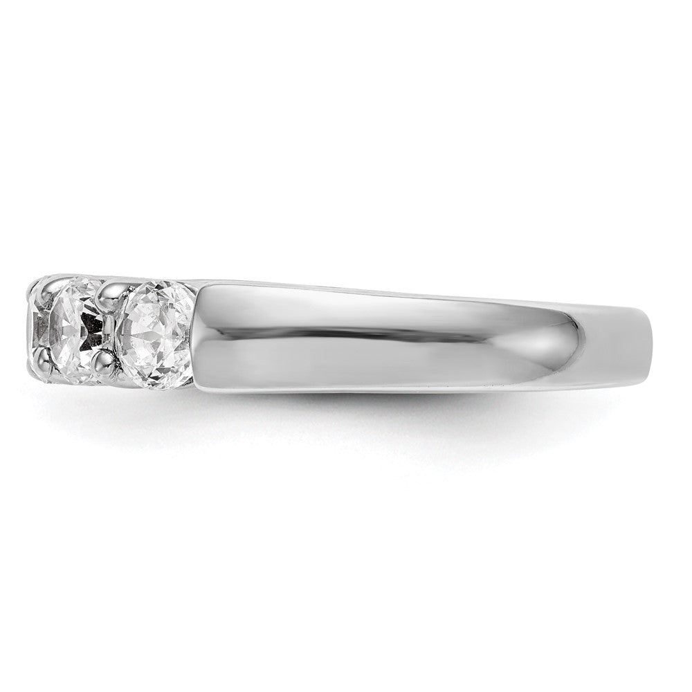 14K Weißgold Fünf-Stein-Modering mit 1 ct. im Labor gezüchteten Diamanten, VS/SI+ G+