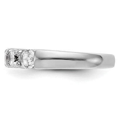14K Weißgold Fünf-Stein-Modering mit 1 ct. im Labor gezüchteten Diamanten, VS/SI+ G+