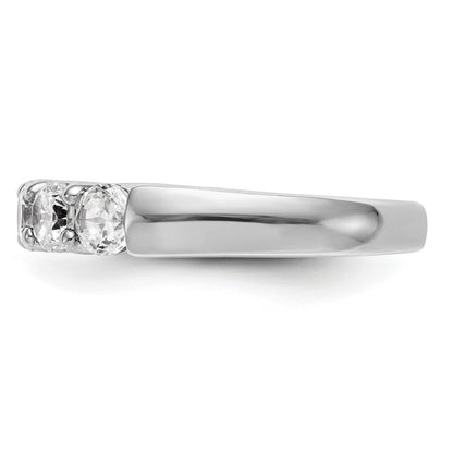 14K Weißgold 5-Stein-Ring mit natürlichen Diamanten