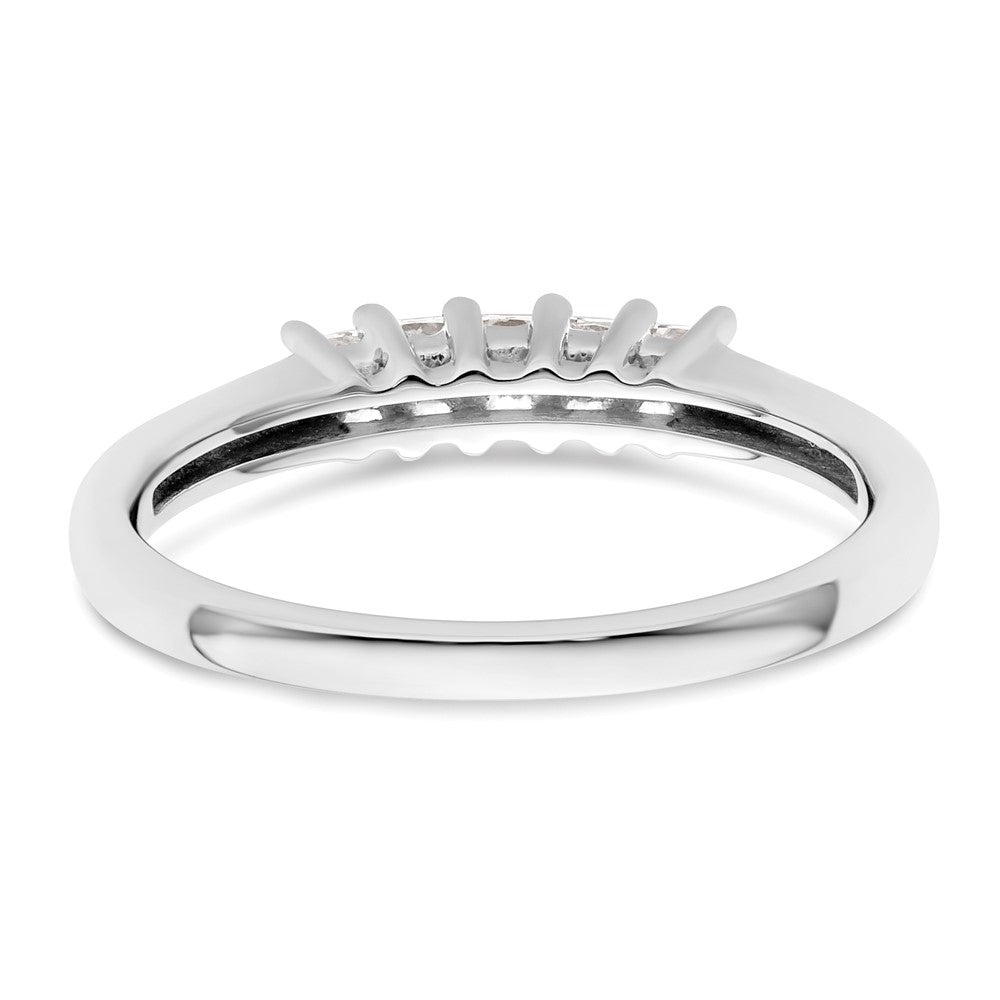 14K Weißgold Ehering mit 5 natürlichen Diamanten