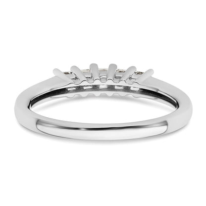 14K Weißgold Ehering mit 5 natürlichen Diamanten