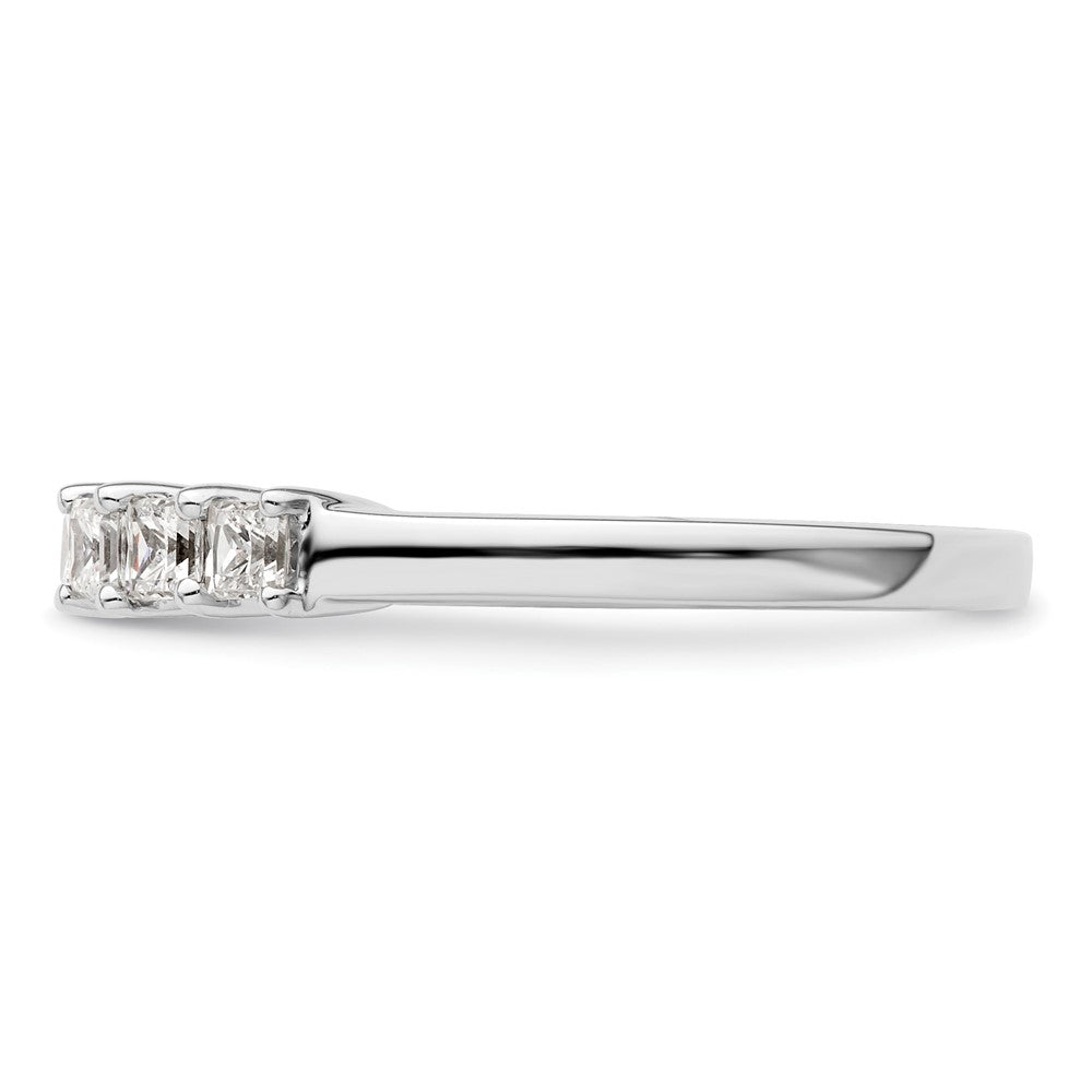 14K Weißgold Ehering mit 5 natürlichen Diamanten