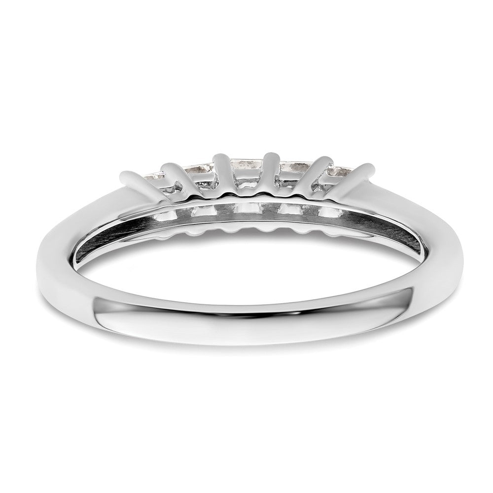14K Weißgold Ehering mit 5 natürlichen Diamanten
