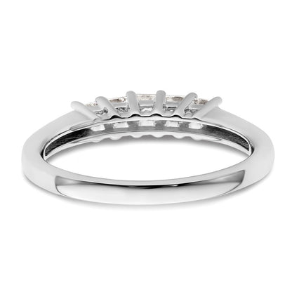 14K Weißgold Ehering mit 5 natürlichen Diamanten